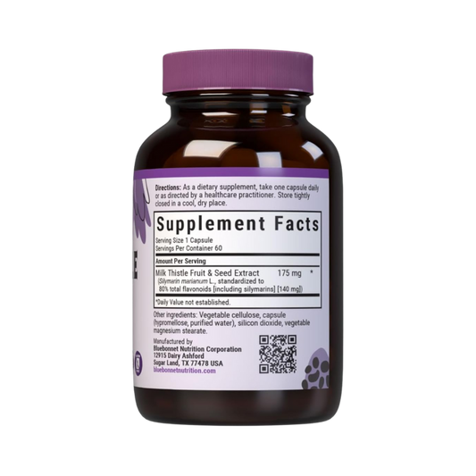 Bluebonnet Milk Thistle Fruits & Seed Extract 175mg, 60 Capsules