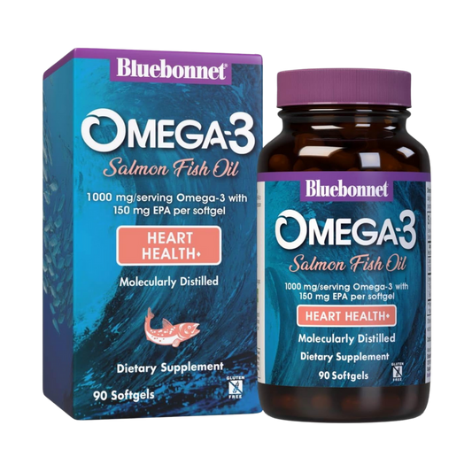 Bluebonnet Omega-3 Salmon Fish Oil 1000mg, 180 Softgels