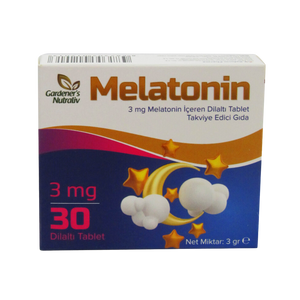 Gardener's Nutraliv Melatonin 3mg, 30 tablet Gardener's Nutraliv Melatonin 3mg, 30 tablet