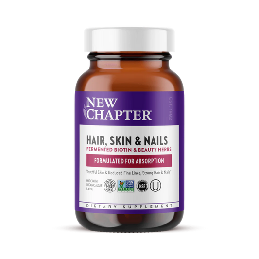 New Chapter Hair, Skin & Nails: Fermented Biotin & Beauty Herbs, 30 Capsule