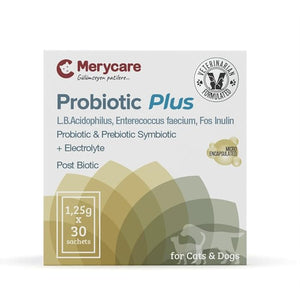 Merycare Probiotic Plus, Postbiotic,Probiotic & Prebiotic Symbiotic + Electrolyte (for Cats & Dogs) 30x1.25g Merycare Probiotic Plus, Postbiotic,Probiotic & Prebiotic Symbiotic + Electrolyte (for Cats & Dogs) 30x1.25g