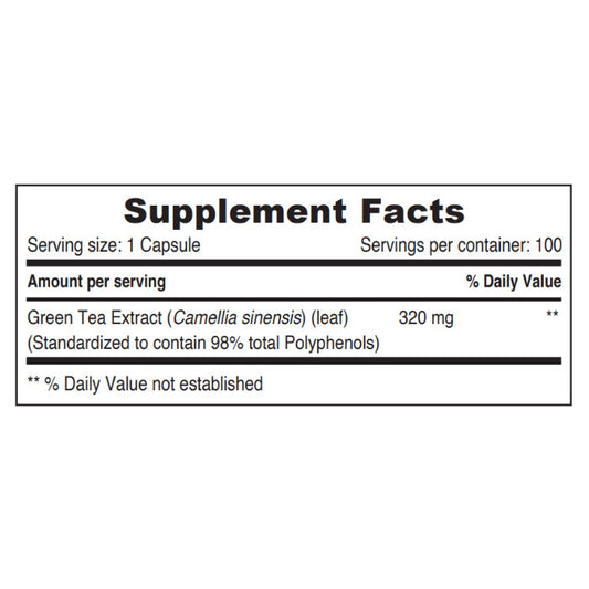 Sunshine Nutrition Standardized Green Tea Leaf Extract, 100 Tablets