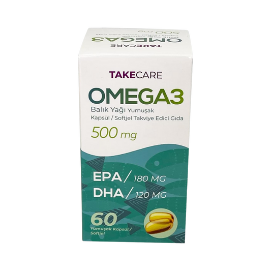 TakeCare Omega 3 Fish Oil 500 mg, 60 Softgel