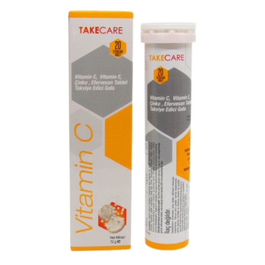 TakeCare Vitamin C, Vitamin E, Zinc, Effervescent - 20 Tablet