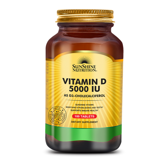 Sunshine Nutrition Vitamin D 5000 IU, 100 Tablets