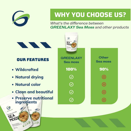 Organic Sea Moss Raw - 100% Wildcrafted | Sun Dried | Non GMO 1.76 Ounce (Pack Of 1)