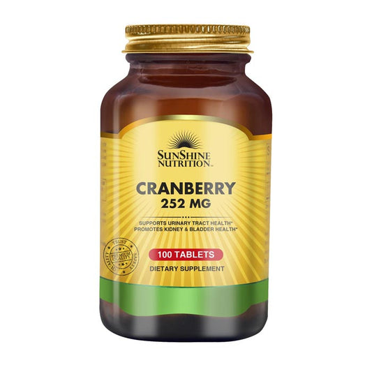 Cranberry 252 MG 100 Tab, Sunshine Nutrition