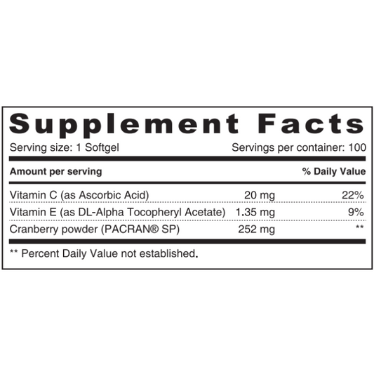 Sunshine Nutrition Cranberry 252 mg, 100 Tablets