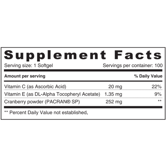 Cranberry 252 MG 100 Tab, Sunshine Nutrition