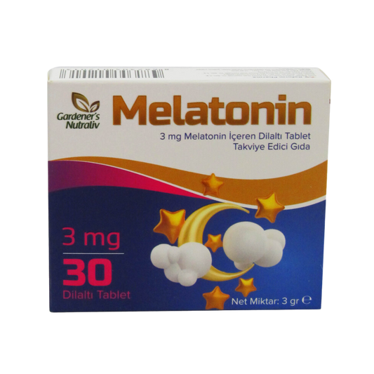 Gardener's Nutraliv Melatonin 3mg, 30 tablet