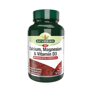 NaturesAid Calcium, Magnesium + Vitamin D3, 90 Tablets