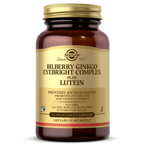 Solgar Bilberry Ginko Eyebright Complex with Lutein, 60 Capsules