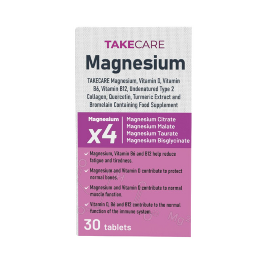 TakeCare Magnesium, Vitamins, Turmeric and Bromelain, 30 Tablets