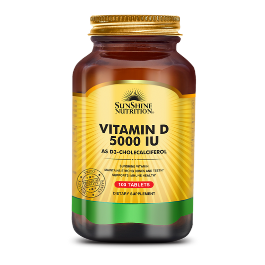 Sunshine Nutrition Vitamin D 5000 IU 100 Tab